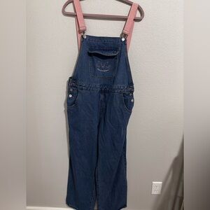 Women’s denim jeans embroidered overalls